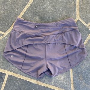 Grey Lululemon Speed Up Shorts 4’’